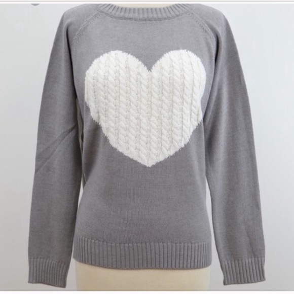 Last 1 M 🌟New Cozy LOVE Knit Heart Sweater - Picture 7 of 8